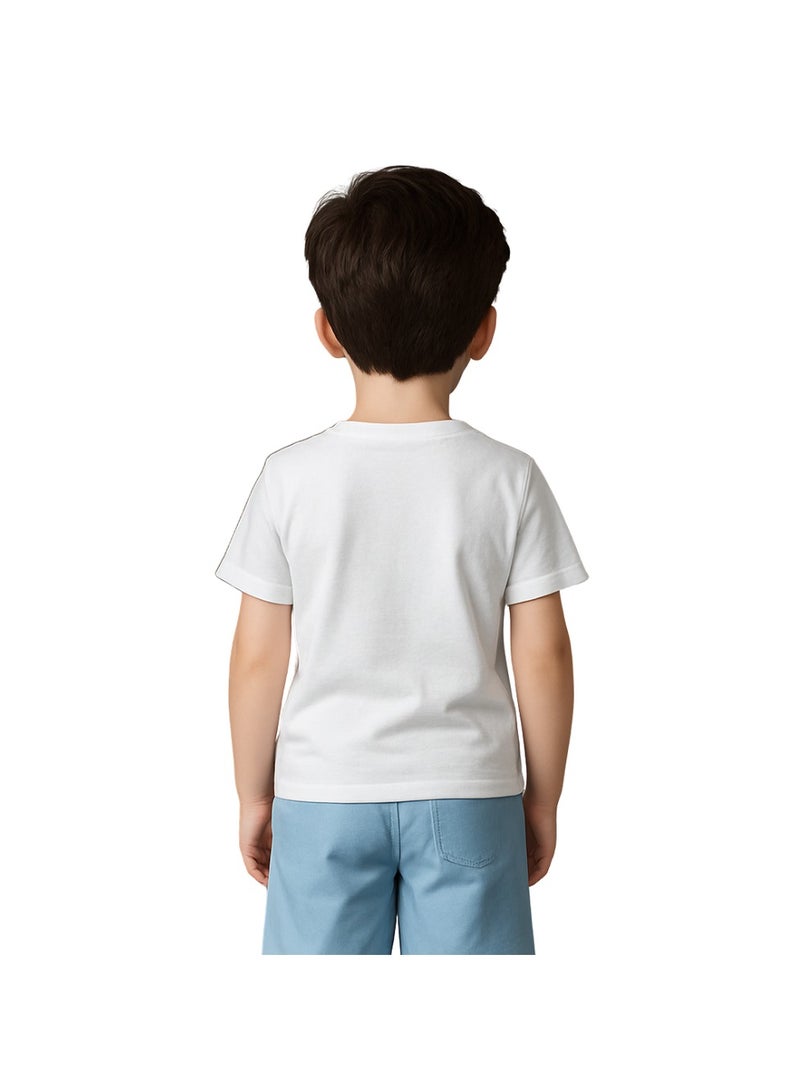 برينت شوب فور مي Printshop4me تي شيرت للأولاد برقبة دائرية 170 جرام في المتر المربع من القطن الخالص الألوان الأساسية - Image 5