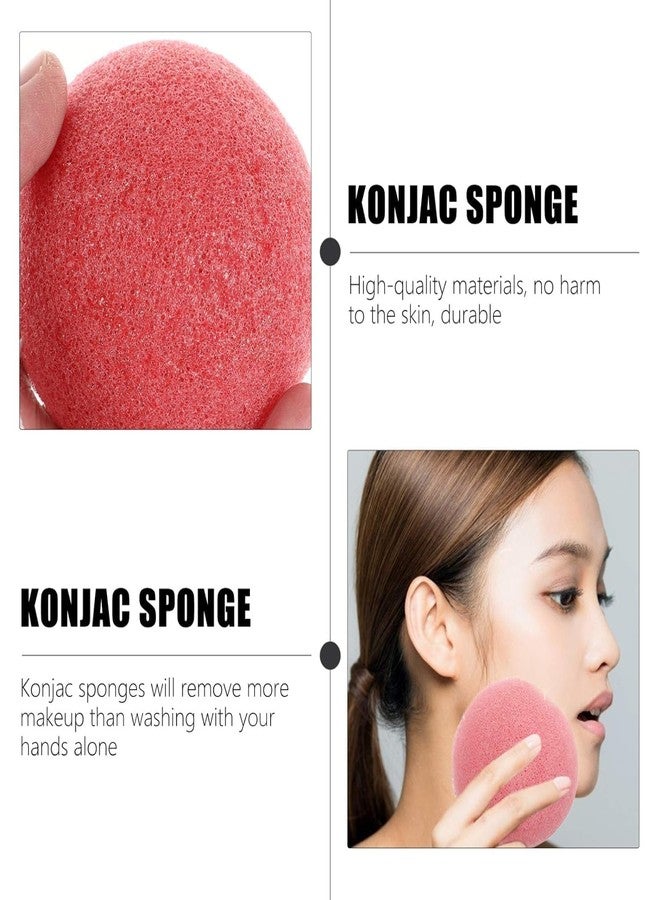 SILSTAR PROFESSIONAL 100% Natural Organic Facial & Body KONJAC Bath Sponge for Natural Glow & Softness by Detoxifying, Deep Make-Up Cleansing, Ph Levels; Good for Babies (Rose Red Clay, Pack of 1) - Image 3