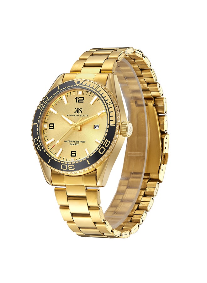 KENNETH SCOTT Men's Analog Tonneau Shape Stainless Steel Wrist Watch K23024-GBGCB - 44 Mm  - Image 2