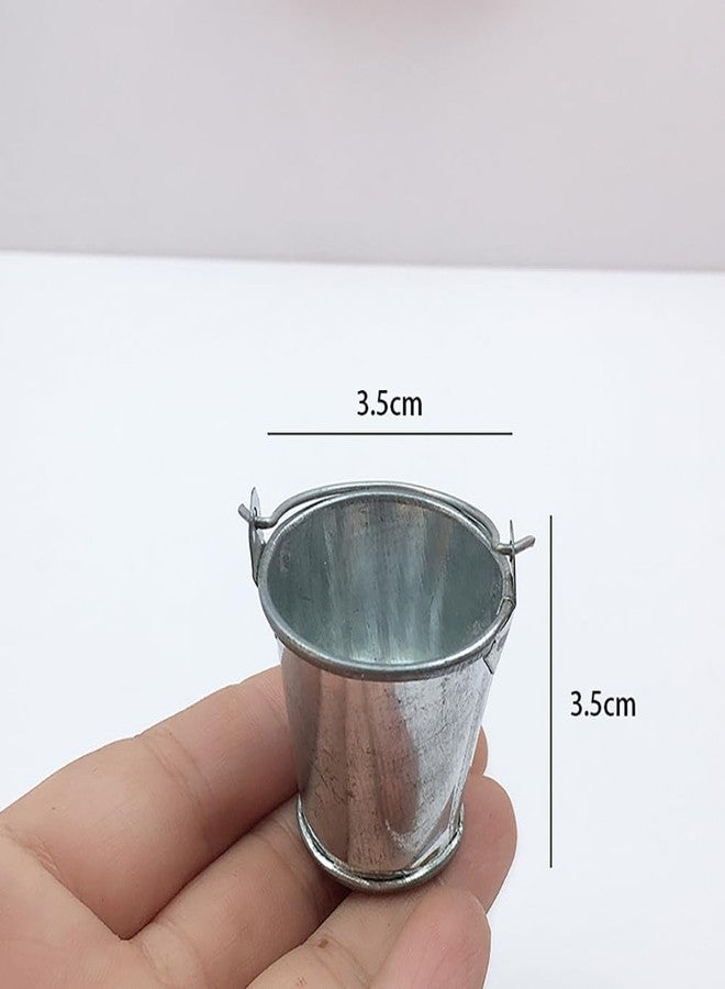 ccHuDE 10 Pcs Small Metal Buckets Unique Goody Baskets Craft Buckets Mini Tin Pails Snack Buckets with Handles for Party - Image 4
