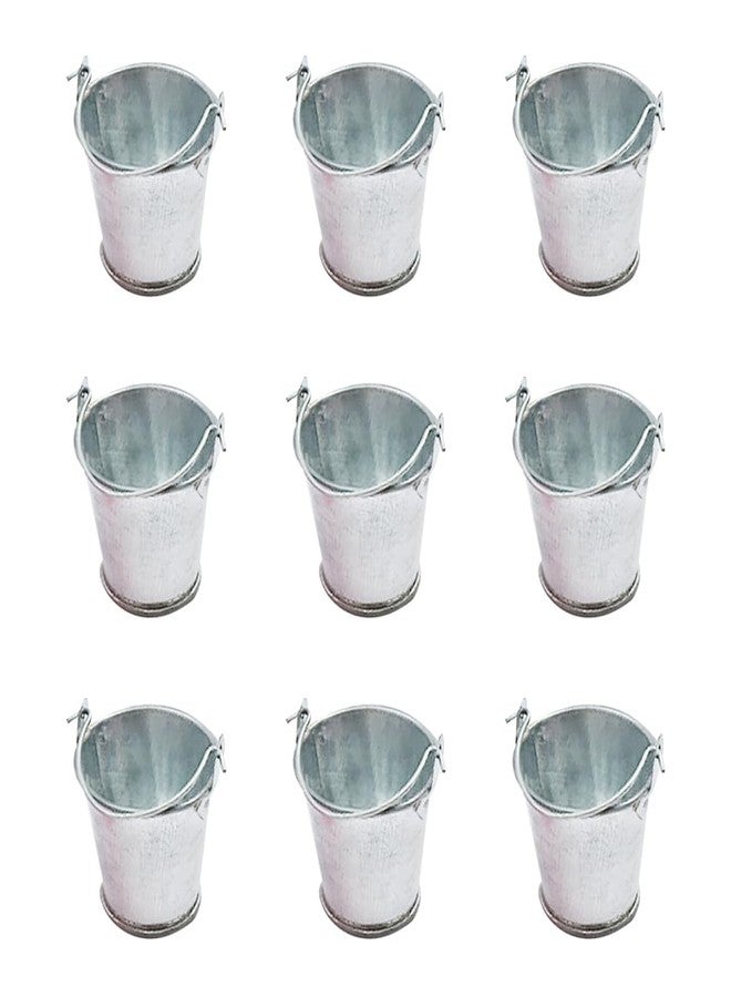 ccHuDE 10 Pcs Small Metal Buckets Unique Goody Baskets Craft Buckets Mini Tin Pails Snack Buckets with Handles for Party - Image 1