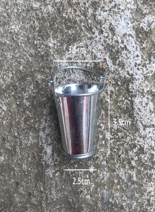 ccHuDE 10 Pcs Small Metal Buckets Unique Goody Baskets Craft Buckets Mini Tin Pails Snack Buckets with Handles for Party - Image 3
