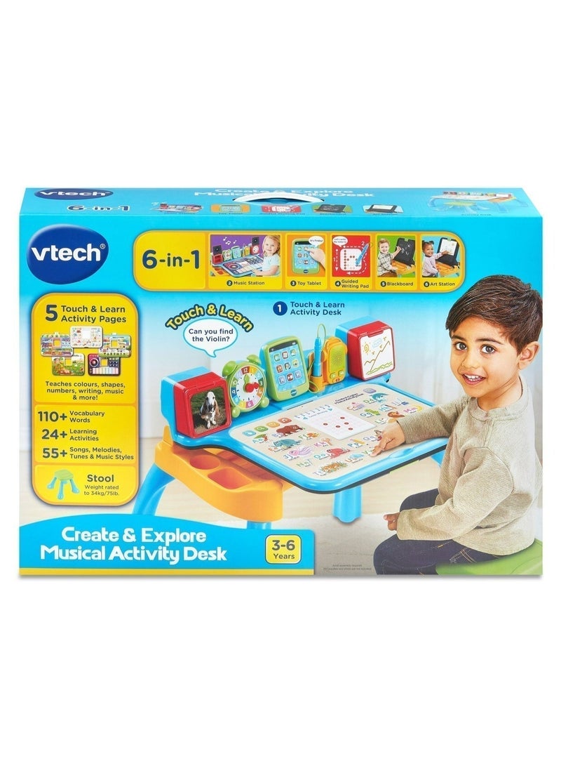 Vtech -Touch & Learn Interactive Activity Desk with Writing Pad, Music & Creative Play for Toddlers (Ages 2–5) - Image 3