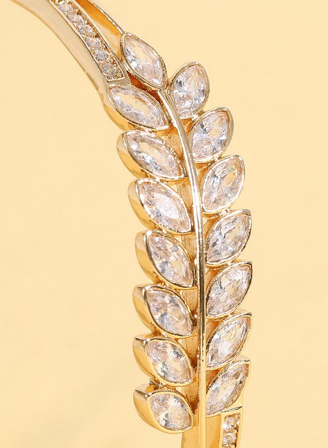 Take Two Leaf Embellished Bangle - Image 5