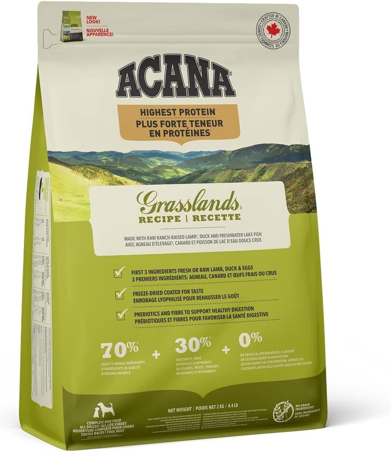 acana طعام الكلاب الجاف من أكانا بنكهة المراعي - 2 كجم - Image 2