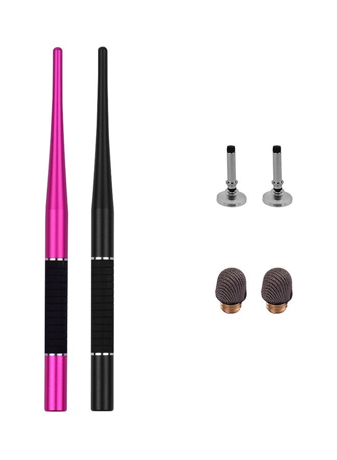 NIBEMINENT 2-In-1 Capacitive Stylus Pen With Fiber Tip And Disc Black/Rose Red - Image 1