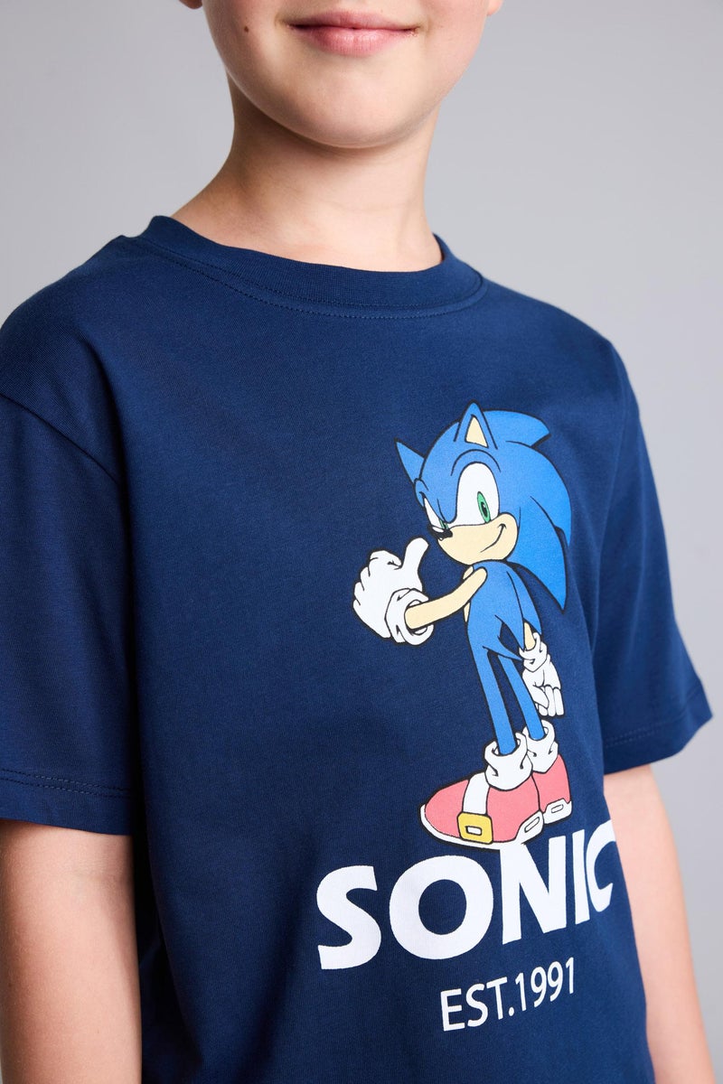 DeFacto Blue Boy Boy Sonic The Hedgehog Licensed New Regular Fit T-Shirt Casual - Image 5