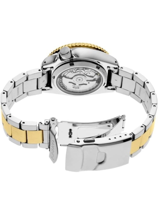 SEIKO SRPK24, Men Sport, GMT, Mechanical, Automatic, Stainless, Two Tone, Brown Dial, 100m WR - Image 2