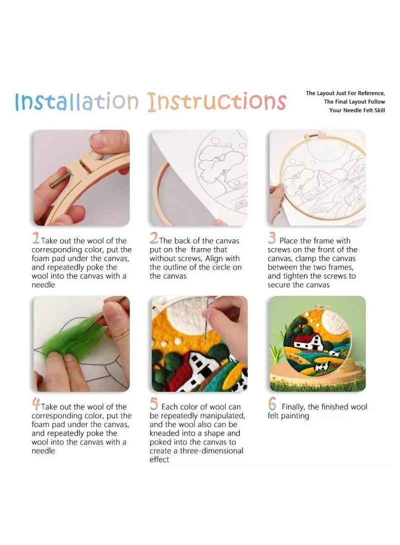 Wool needle felt painting kit - Image 3