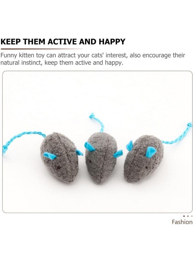 Generic Realistic Cat Mouse Plush Toy - Interactive Kitten Mice Chew Toys For Engaging Playtime Pet-Friendly Molar Supplies, Enriching Your Cat'S Amusement And Dental Health (Pack Of 4)  - Image 2