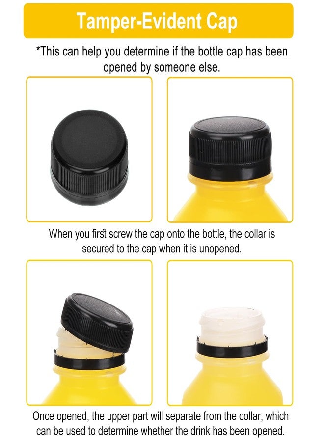 SUPERLELE 30pcs 16oz PP Heat-Resistant Clear Reusable Plastic Juice Bottles with Caps Plastic Dishwasher Safe Containers with Black Tamper Proof Lids, Brush, Funnel for Juice Milk Smoothie Drinking - Image 4