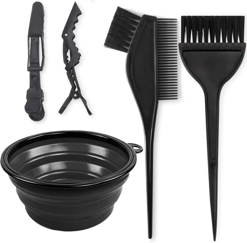 Yexixsr 5Pcs Professional Salon Hair Coloring Dyeing Kit, Hair Bleach Dit Hair Coloring Products with Hair Dye Brush, Hair Color Bowl, Hair Clips - Image 1