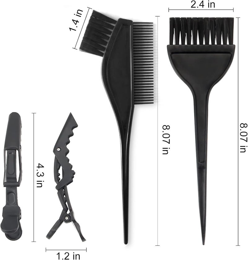 Yexixsr 5Pcs Professional Salon Hair Coloring Dyeing Kit, Hair Bleach Dit Hair Coloring Products with Hair Dye Brush, Hair Color Bowl, Hair Clips - Image 5