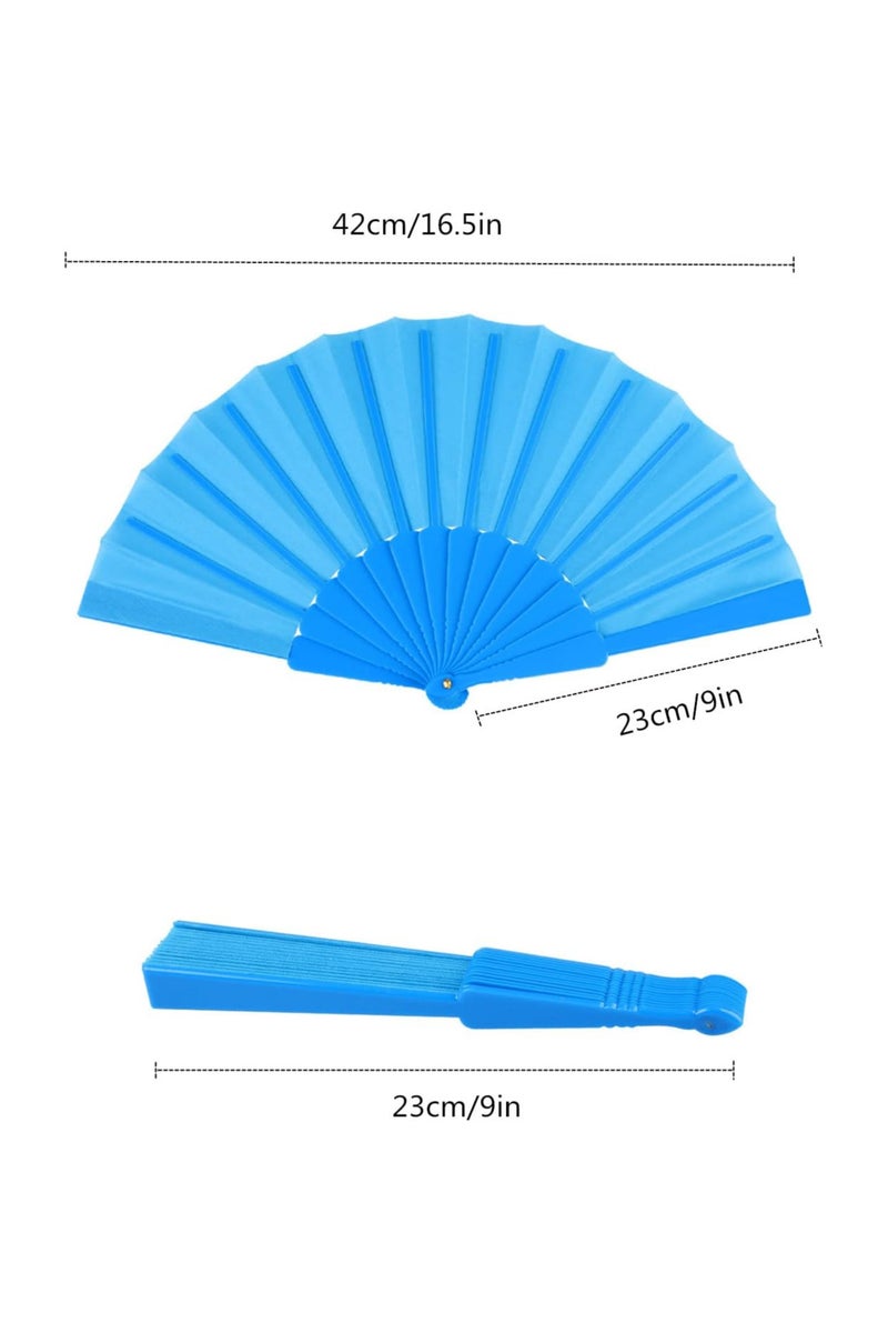 Mini Folding Hand Fan, Japanese Chinese Folding Fan, Antique Plastic Folding Fan for Summer, Beach, Decoration, Weddings, Parties  - Image 1