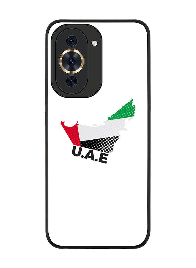 Stylizedd Rugged Black edge case for Huawei nova 10 Pro Slim fit Soft Case Flexible Rubber Edges Anti Drop TPU Gel Thin Cover - UAE Map - Image 1