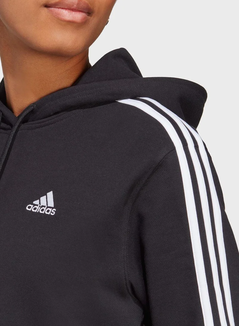 Adidas  W 3S Ft Cr Hd Black Training Sweatshirts 2XS for Women | Best Price UAE