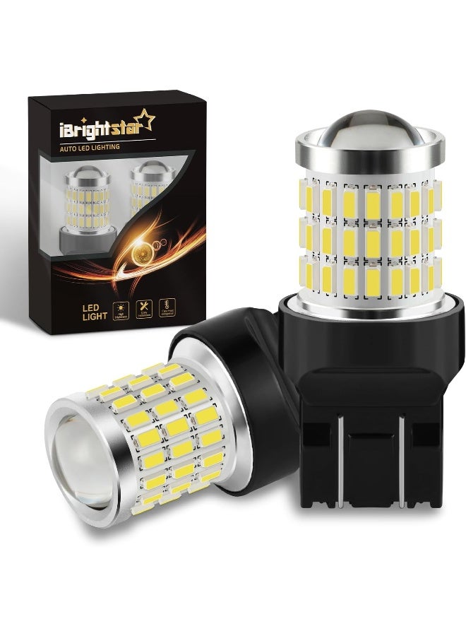 iBrightstar Newest 9-30V Super Bright Low Power 7440 7443 T20 LED Bulbs with Projector Replacement for Back Up Reverse Lights or Tail Brake Lights - Image 1