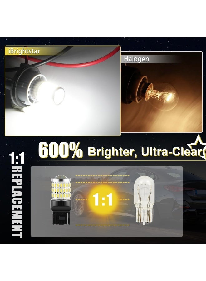 iBrightstar Newest 9-30V Super Bright Low Power 7440 7443 T20 LED Bulbs with Projector Replacement for Back Up Reverse Lights or Tail Brake Lights - Image 2