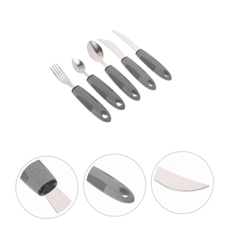 Lightweight Adaptive Utensil Set For Hand Arthritis Portable Elderly Eating Aids - Image 4