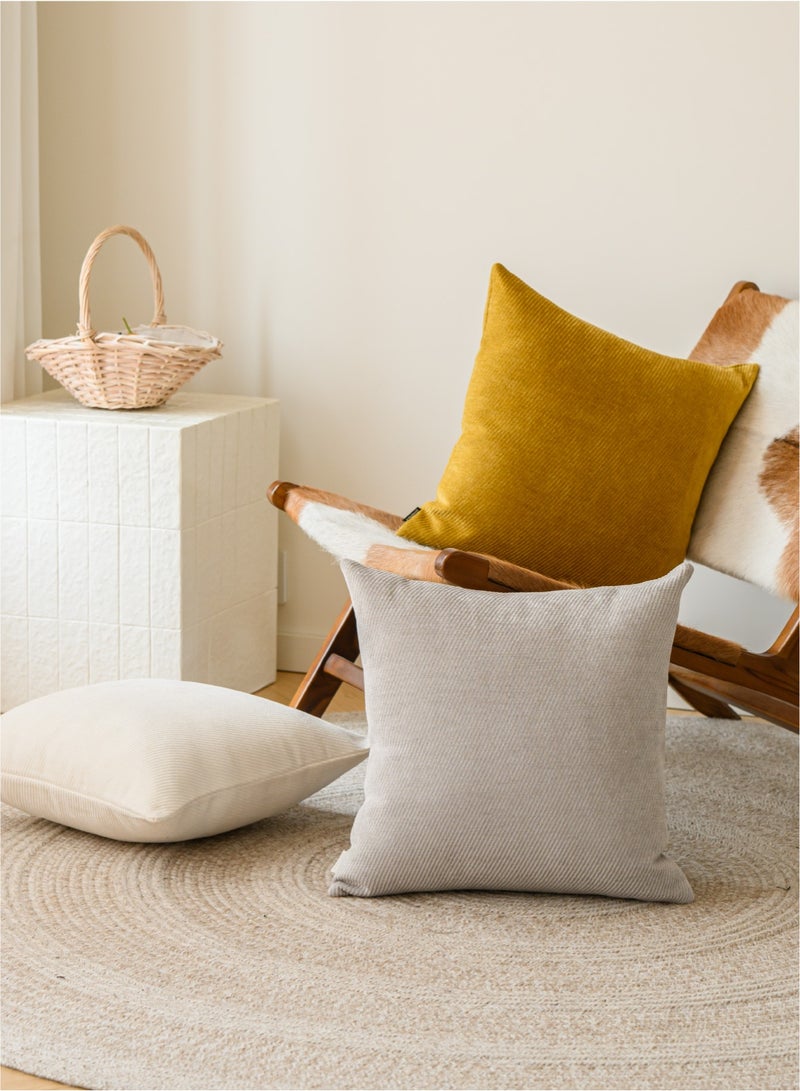 a moment a moment Pack of 2 Decorative Chenille Throw Pillow Covers with Twill Cushion Covers for Sofa Living Room Couch Bed 45x45 CM Grey  - Image 5