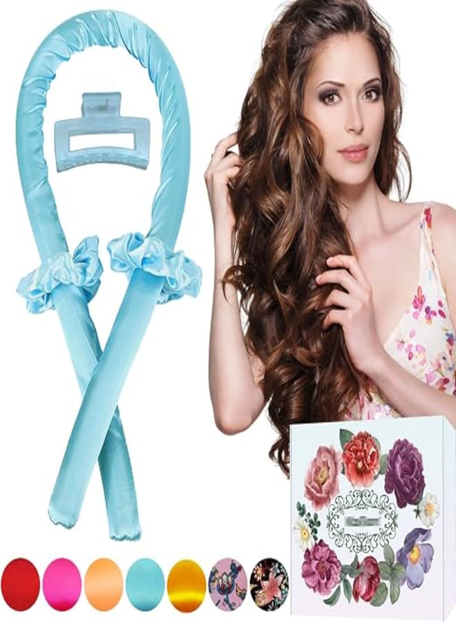 zymon Curler Curls Without Heat, Non-Slip Heatless Hair Curler, Silk Hair Curler, Curlers Overnight with Hairpin, DIY Heatless Curls Hairstyle Set, for Long Medium Hair (Waterspout)