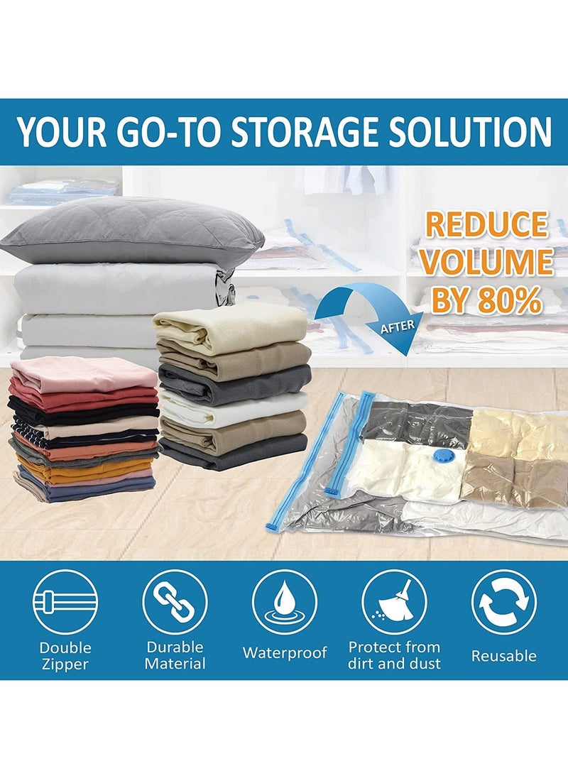 MODANOIR Modanoir Pack of 6 Vacuum Storage Bags for Bedding, Pillows, Towel, Clothes Space Saver Travel Storage Bag With Hand-Pump,Vacuum Bag Package,(50x70CM)  - Image 3