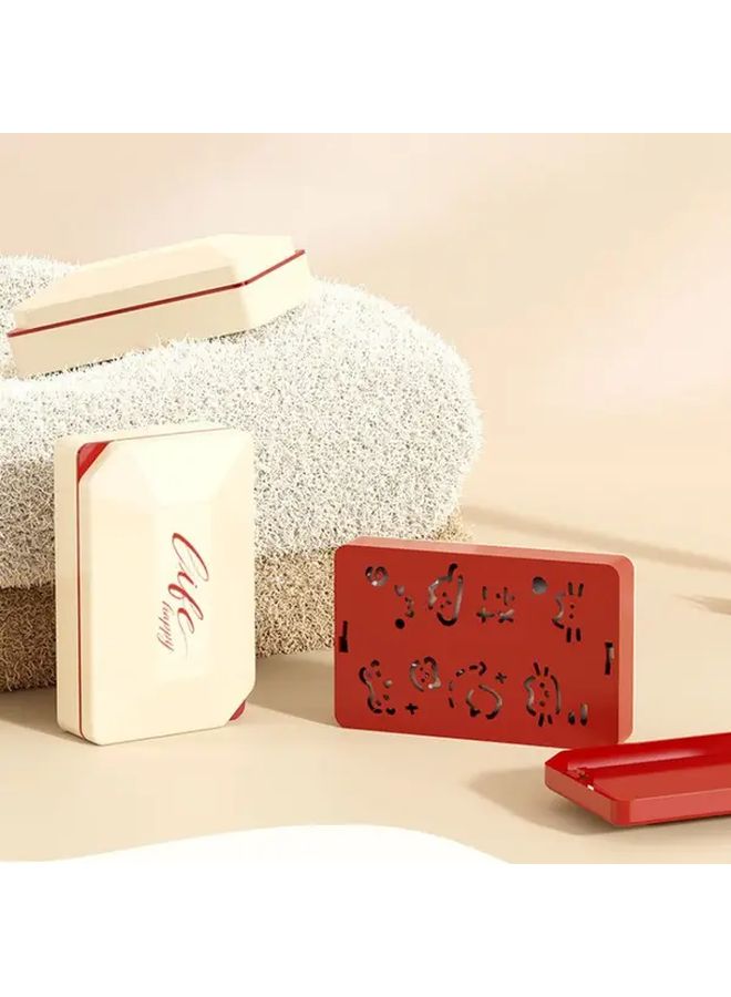 Cream White Portable Washable Lint Roller Hair Remover Travel Clothes Cleaning Tool - Image 4