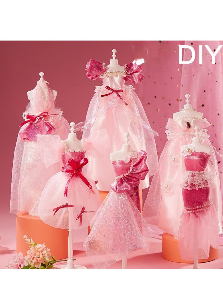 Beauenty - Kids DIY Princess Dress Design Toy Set, Creative Fashion Craft Kit Gift for Girls Ages 3-6 - Image 1