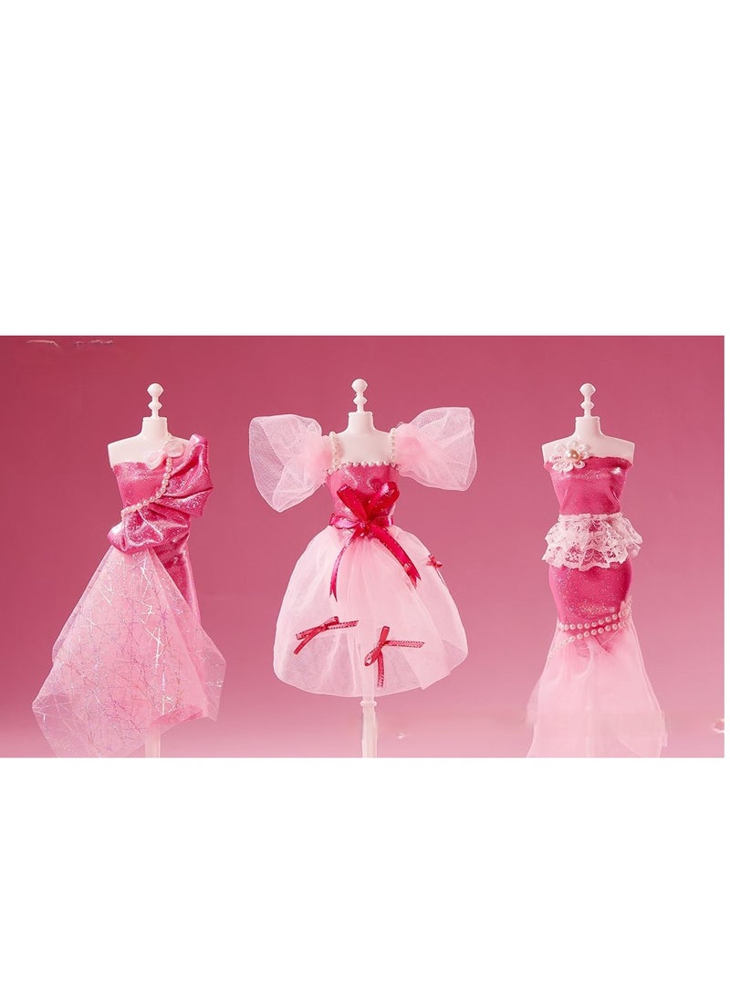 Beauenty - Kids DIY Princess Dress Design Toy Set, Creative Fashion Craft Kit Gift for Girls Ages 3-6 - Image 1