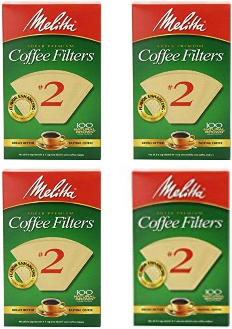 Melitta Melitta Cone Coffee Filter 2 100 Count Natural Brown Pack Of 4 - Image 1