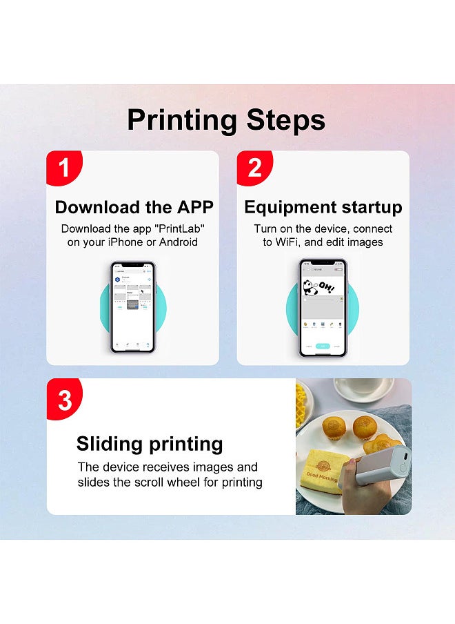 Generic طابعة لاتيه قهوة محمولة بنفث الحبر، تطبيق PrintLab للتحكم عبر شبكة WiFi، طابعة طعام صالحة للأكل، آلة رسم لاتيه قهوة، تصميم بسكويت ماكارون بنفسك  - Image 5