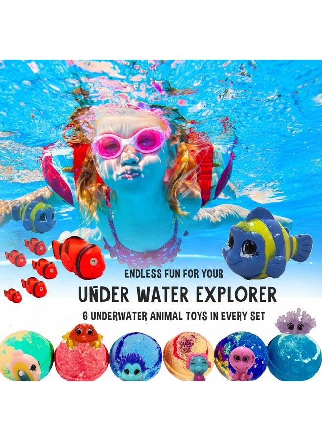 Mineral Me California - Kids Bath Bombs with Toys Inside - Organic, Gentle & Kid Friendly Bubble Bath Fizzies with Surprise Inside. Spa Bath Fizz Balls Kit. Fizzy Balls w/Rich Bubbles Easter Basket Essentials for Boys Girls - Image 1