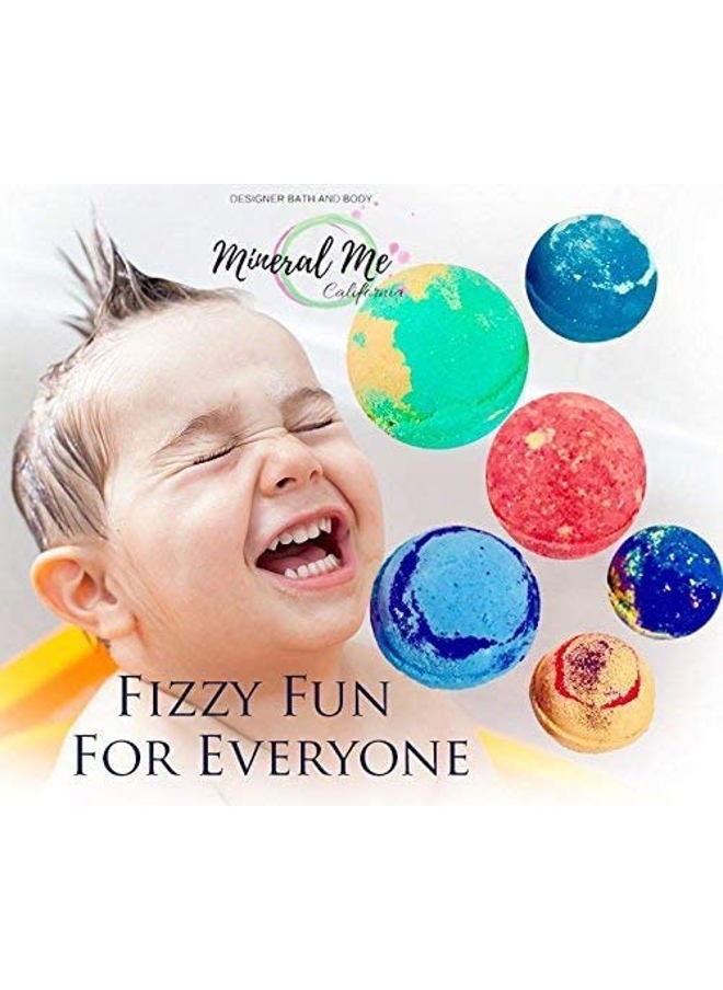 Mineral Me California - Kids Bath Bombs with Toys Inside - Organic, Gentle & Kid Friendly Bubble Bath Fizzies with Surprise Inside. Spa Bath Fizz Balls Kit. Fizzy Balls w/Rich Bubbles Easter Basket Essentials for Boys Girls - Image 1