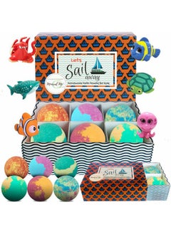 Kids Bath Bombs with Toys Inside - Organic, Gentle & Kid Friendly Bubble Bath Fizzies with Surprise Inside. Spa Bath Fizz Balls Kit. Fizzy Balls w/Rich Bubbles Easter Basket Essentials for Boys Girls