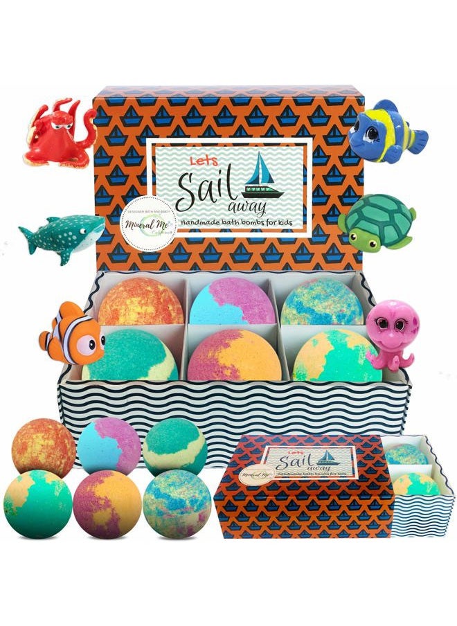 Mineral Me California - Kids Bath Bombs with Toys Inside - Organic, Gentle & Kid Friendly Bubble Bath Fizzies with Surprise Inside. Spa Bath Fizz Balls Kit. Fizzy Balls w/Rich Bubbles Easter Basket Essentials for Boys Girls - Image 1