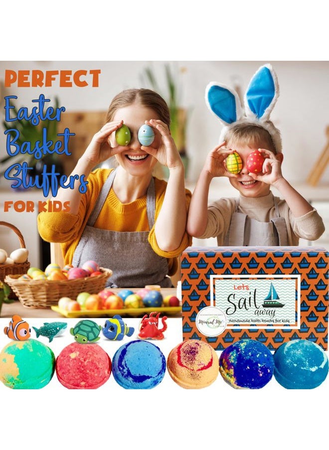 Mineral Me California - Kids Bath Bombs with Toys Inside - Organic, Gentle & Kid Friendly Bubble Bath Fizzies with Surprise Inside. Spa Bath Fizz Balls Kit. Fizzy Balls w/Rich Bubbles Easter Basket Essentials for Boys Girls - Image 1