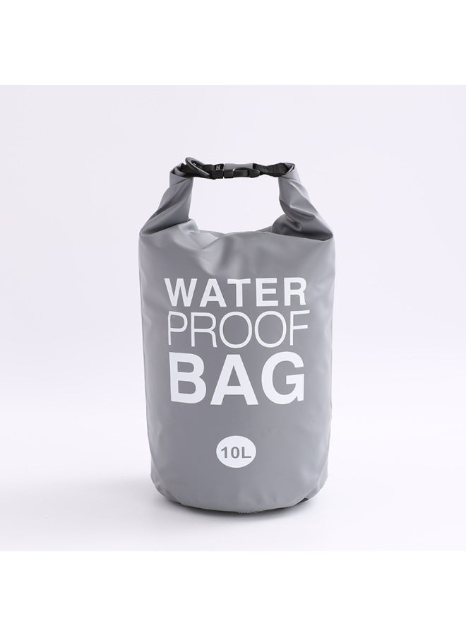 Generic PVC Mesh Beach Waterproof Bag Single And Double Shoulder Waterproof Bag Waterproof Barrel Bag Waterproof Bag Stream Tracing Bag Outdoor Supplies-Color:Orange-Capacity:10L Single Shoulder Strap  - Image 1