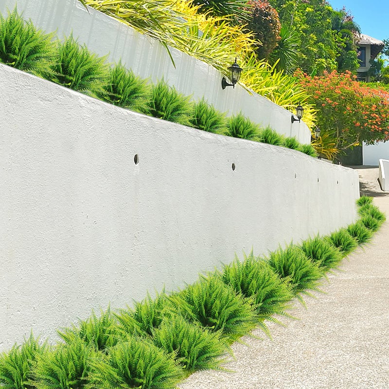 Coreland Artificial Boston Fern Plants Bushes 20Packs Faux Plants Shrubs Greenery UV Resistant for House Office Garden Indoor Outdoor DÃ©cor - Image 5