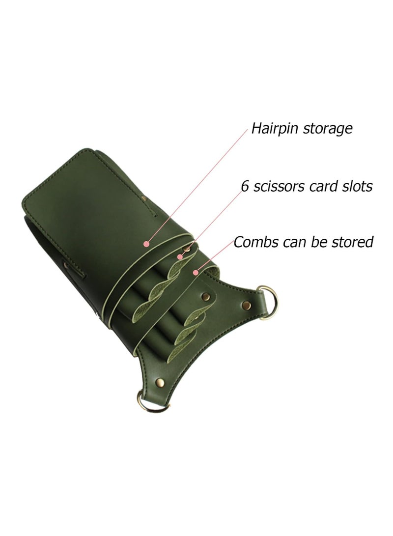 SYOSI Scissors Pouch PU Leather Salon Barber Hairdressing Scissors Holster Hair Stylist Tools Bag Comb Shear Holster Waist Shoulder Belt for Stylist Tool Belt Hairdressers - Image 4