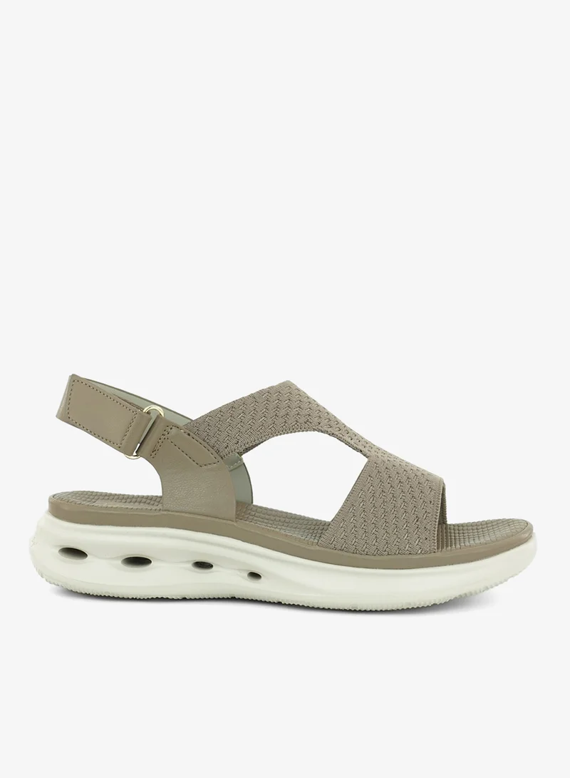 زينة 221-349 Zayna Ladies Casual Backstrap Sandals 19Z332-1 Khaki