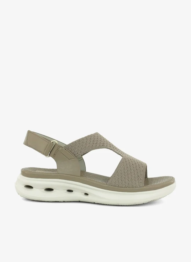ZAYNA 221-349 Zayna Ladies Casual Backstrap Sandals 19Z332-1 Khaki