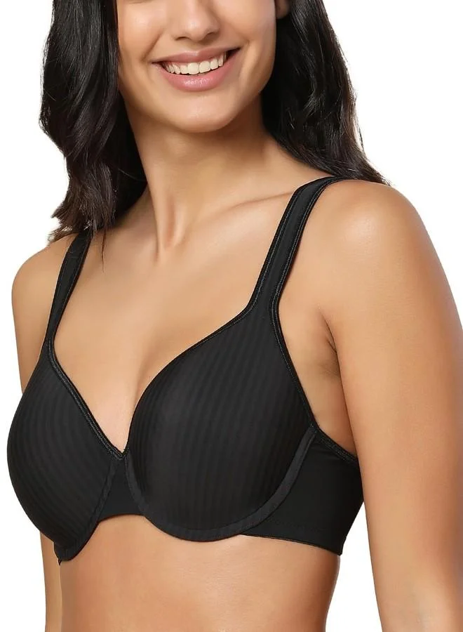 ترايامف Triumph Everyday Contour Bra for Women Wired Padded Bra Formfit Smooth Finish T-Shirt Bra Underwired PU Cup Shaping Lingerie Customizable Comfort Everyday Essential Black 36D Pack of 1
