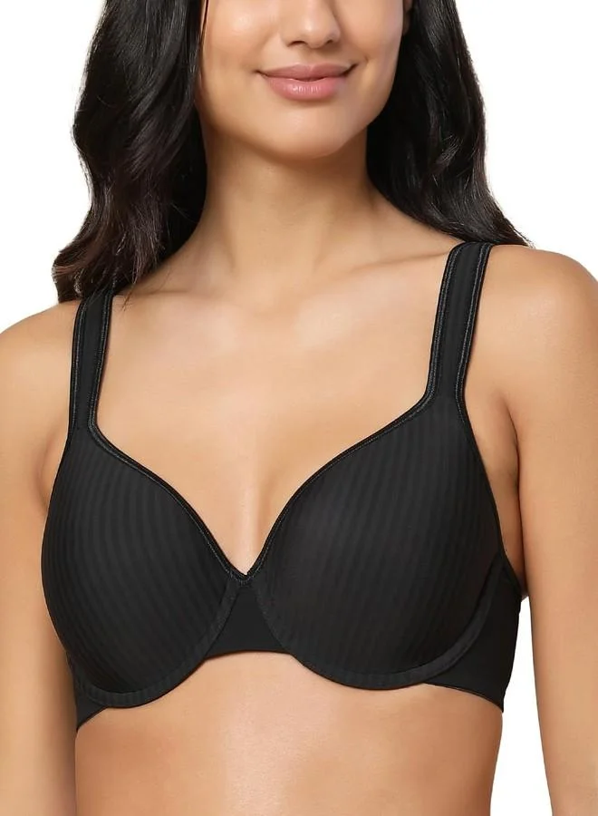 ترايامف Triumph Everyday Contour Bra for Women Wired Padded Bra Formfit Smooth Finish T-Shirt Bra Underwired PU Cup Shaping Lingerie Customizable Comfort Everyday Essential Black 36D Pack of 1