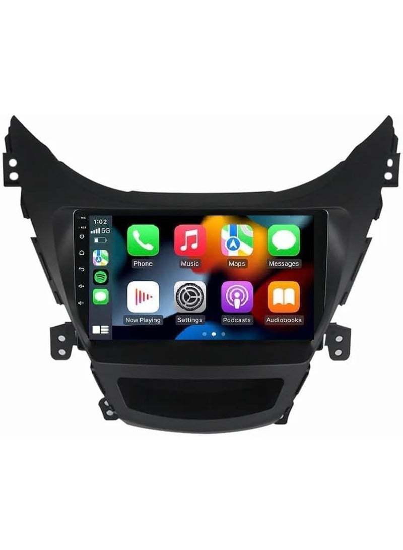 SHEZA STAR Android Car Stereo for HYUNDAI ELANTRA 2012-2013 4GB RAM 32GB ROM Support Carplay, M-Link Wi-Fi BT, Radio GPS, 9 Inch IPS Touch Screen with AHD Camera Included - Image 1