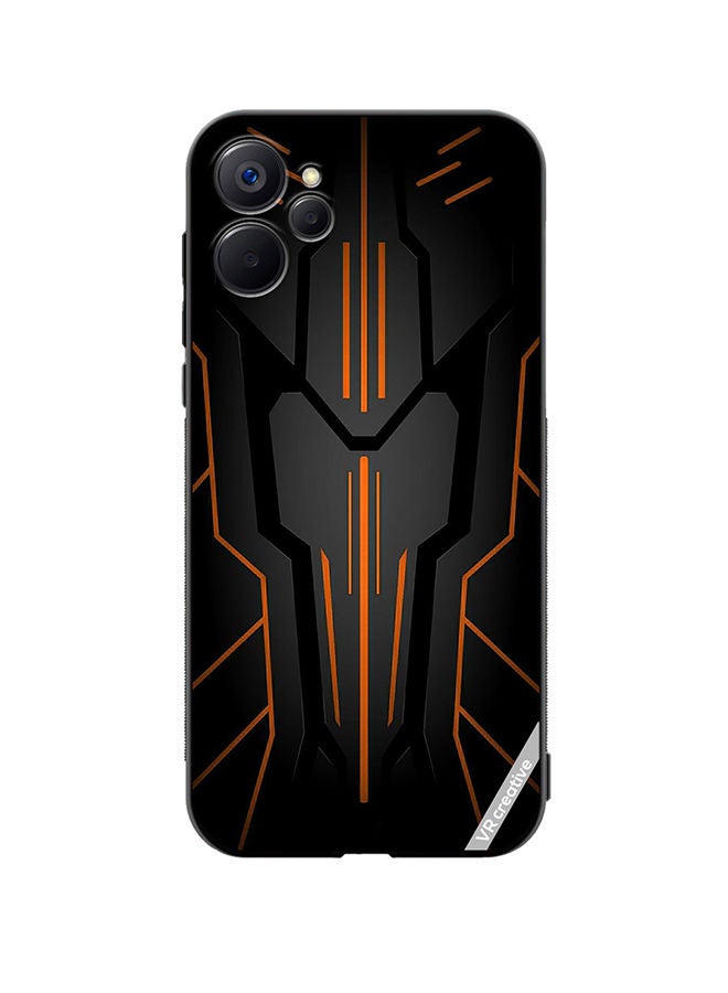 VR CREATIVE غطاء حماية لهاتف Realme 9i 5G بتصميم سرك الأسود متعدد الألوان - Image 1