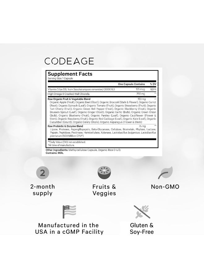 Codeage Raw Vitamin D3+ Dietary Supplement for Adults - Image 2