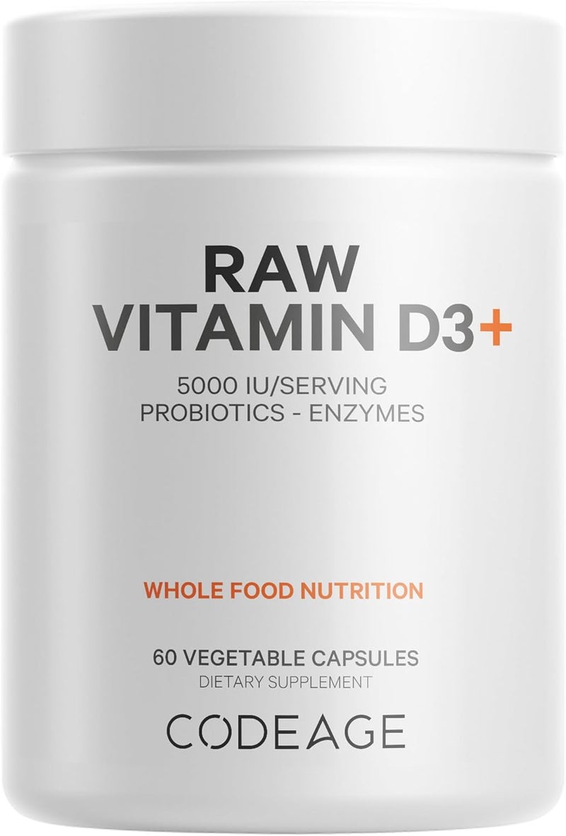 Codeage Raw Vitamin D3+ Dietary Supplement for Adults - Image 1