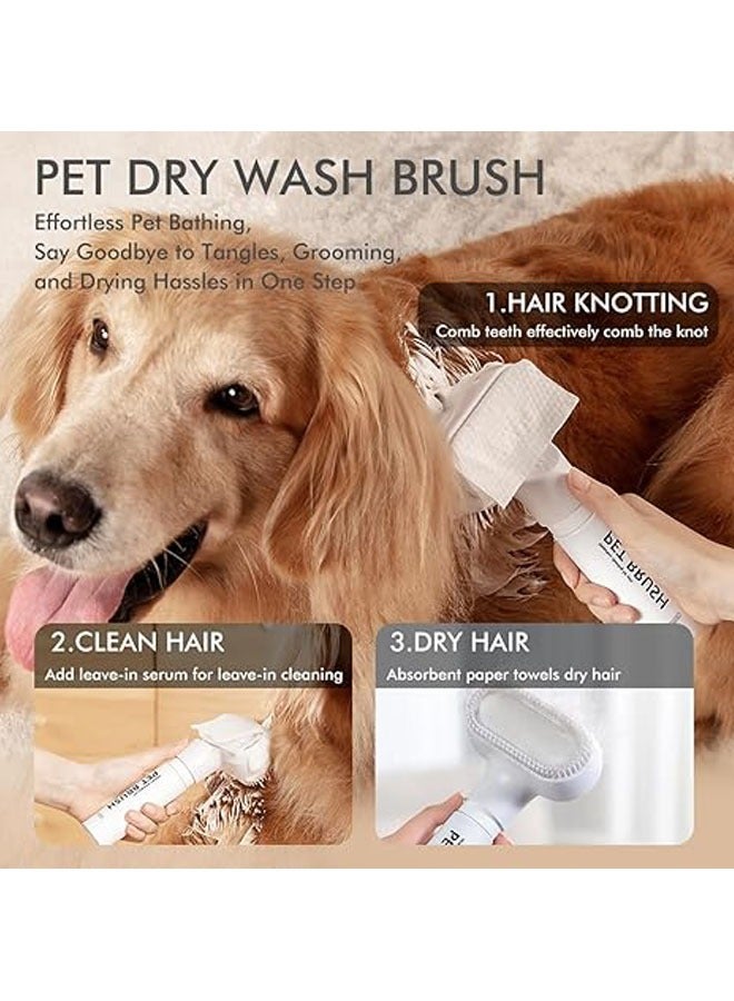 general Rechargeable dog bath brush with mousse and shampoo, no-wash dog cleaning brush, waterless cleaner with leave-in shampoo for quick puppy cleansing (mousse cotton towel included) - Image 3