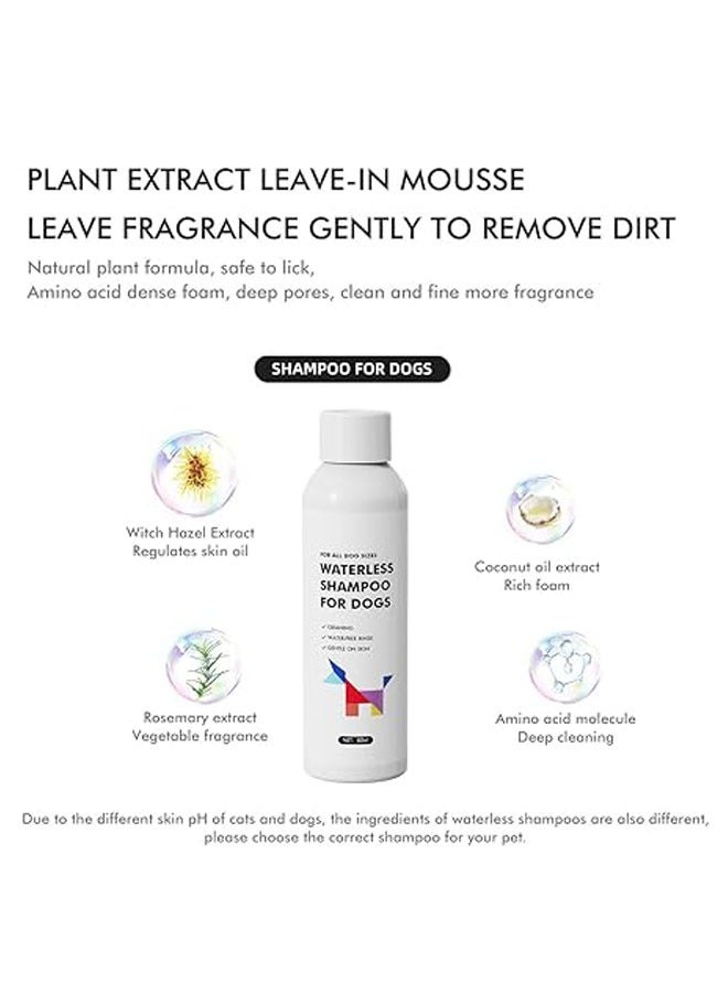 general Rechargeable dog bath brush with mousse and shampoo, no-wash dog cleaning brush, waterless cleaner with leave-in shampoo for quick puppy cleansing (mousse cotton towel included) - Image 4