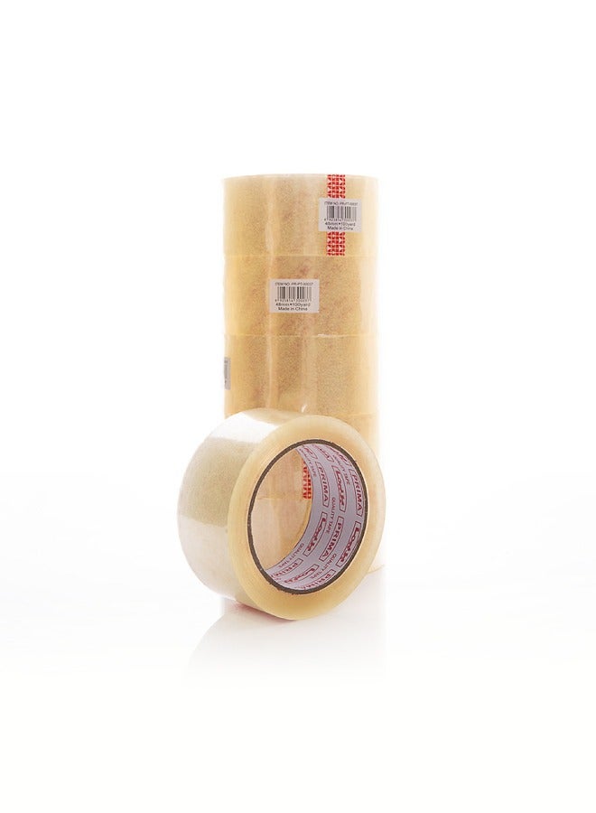 بريما شريط شفاف 2 بوصة × 36 قطعة، شريط لاصق رفيع جدًا بقوة شد عالية للتغليف والهدايا والأعمال اليدوية، عبوة كرتون 36 لفة اقتصادي للشحن والتغليف - Image 1